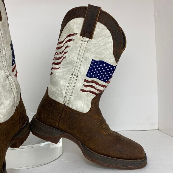 Durango Women Lady Rebel Distressed Flag Embroidery Western Cowgirl Boot Size 7M - Picture 2 of 12